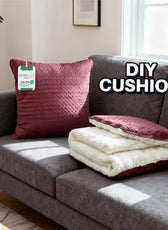 Dormella 2-in-1 Cushion with Blanket 40x40cm Cushion with 160x220cm Blanket Burgundy