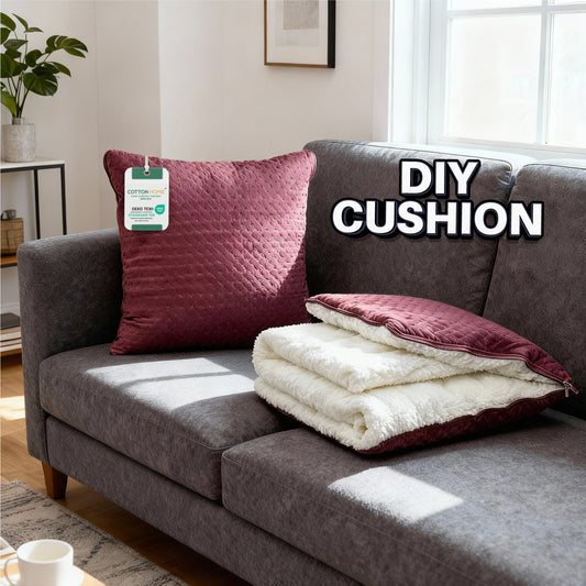 Dormella 2-in-1 Cushion with Blanket 40x40cm Cushion with 160x220cm Blanket Burgundy