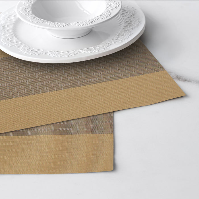 Luxury Placemat Set of 4 | Heat Resistant Placemats | Table Mats | Cotton Home - Beige