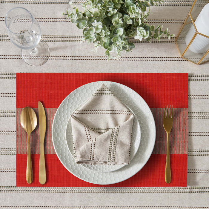 Luxury Placemat Set of 4 | Heat Resistant Placemats | Table Mats | Cotton Home - Red