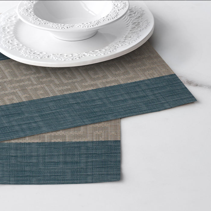 Luxury Placemat Set of 4 | Heat Resistant Placemats | Table Mats | Cotton Home - Teal
