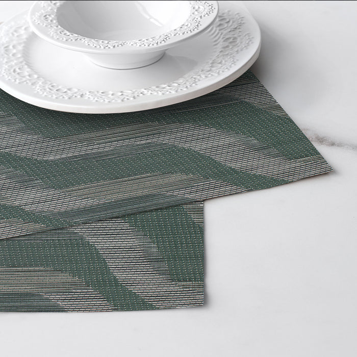 Luxury Placemat Set of 4 | Heat Resistant Placemats | Table Mats | Cotton Home - Green