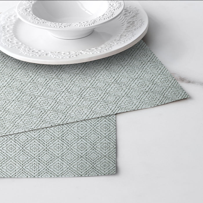 Luxury Placemat Set of 4 | Heat Resistant Placemats | Table Mats | Cotton Home - Green Squire Loop