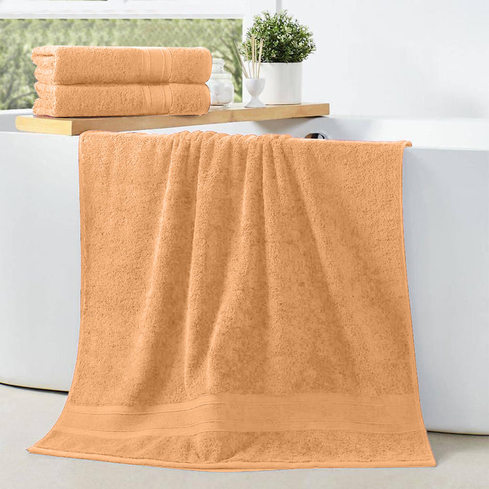 Cotton Bath Towel 70x140 CM 2 Piece Set, Peach