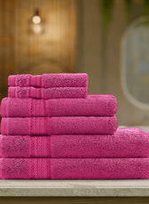 Cotton Home Ultimate Towel Collection - 6 Piece Bundle Pink - Cotton Home