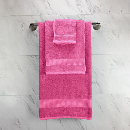 Cotton Home Ultimate Towel Collection - 6 Piece Bundle Pink