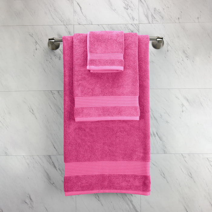 Cotton Home Ultimate Towel Collection - 4 Piece Bundle Pink