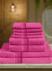 Cotton Home Ultimate Towel Collection - 8 Piece Bundle Pink - Cotton Home