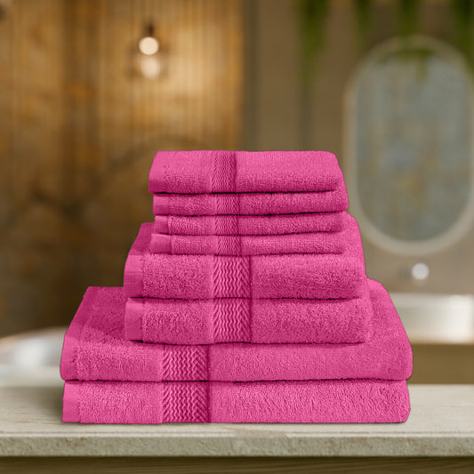 Cotton Home Ultimate Towel Collection - 8 Piece Bundle Pink - Cotton Home