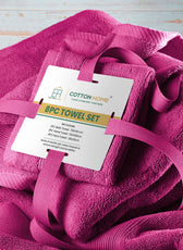 Cotton Home Ultimate Towel Collection - 8 Piece Bundle Pink - Cotton Home