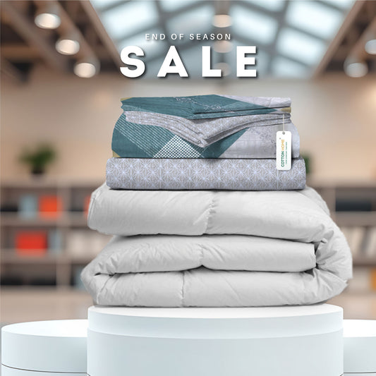 End of Season Comfort Combo – 7PC Duvet Cover Set with Duvet 220x240cm at Special Offer!