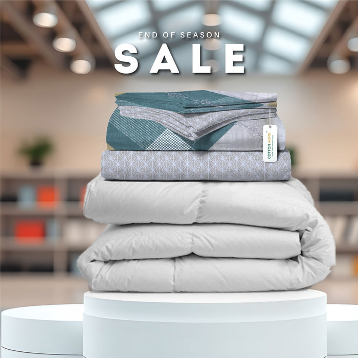 End of Season Comfort Combo – 7PC Duvet Cover Set with Duvet 220x240cm at Special Offer!