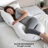 Four Seasons Pregnancy Pillow J Shaped Full Body Materniy Pillow 80x130cm White