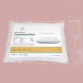 Pack of 2 White Cord Pressed Pillows Medium Hard - 50x75cm