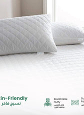 Four Seasons Quilted Pillow Bed Pillows for Sleeping Hotel Pillow White 50x75 cm Pack of 2 - Cotton Home