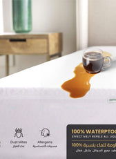 PU Laminated Waterproof Mattress Protector 160x200+35cm with Deep Pocket