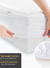 PU Laminated Waterproof Mattress Protector 160x200+35cm with Deep Pocket