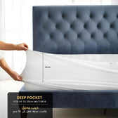 PU Laminated Waterproof Mattress Protector 160x200+35cm with Deep Pocket