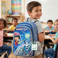 Robot Tech Backpack – Blue Printed School Bag for Kids