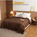 Elegant Square Design Blanket Single Size 150x220 Brown - Cotton Home