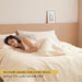 Elegant Square Design Blanket Single Size 150x220 Cream - Cotton Home