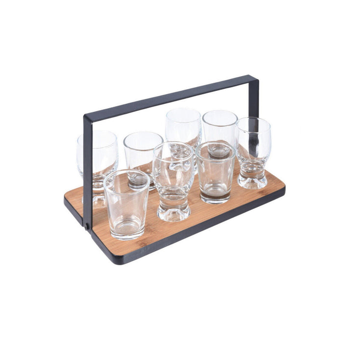 Crystal Clear Serving Set: 9PC Elegant Tray with Glass Bowls | Cotton Home UAE