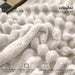Plush Stripe Blanket Queen Size 220x240 Ivory - Cotton Home