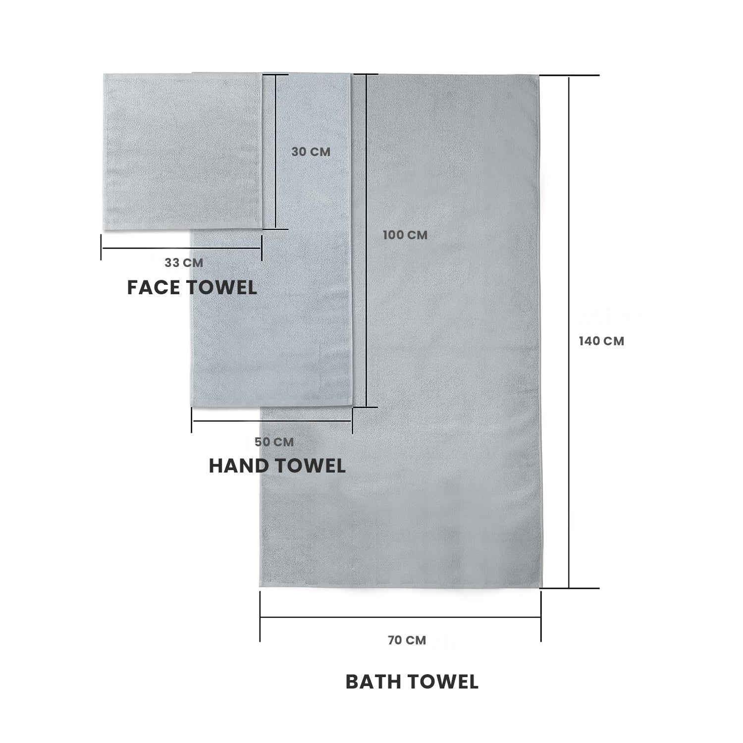 Cotton Home Ultimate Towel Collection - 4 Piece Bundle Brown