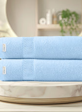Cotton Bath Sheet 100x150 CM 2 Piece Set-Soft Feel, Quick Dry, Highly Absorbent Durable Towels - Cotton Home