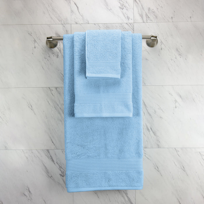Cotton Home Ultimate Towel Collection - 4 Piece Bundle Sky Blue