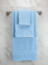 Cotton Home Ultimate Towel Collection - 8 Piece Bundle Sky Blue - Cotton Home