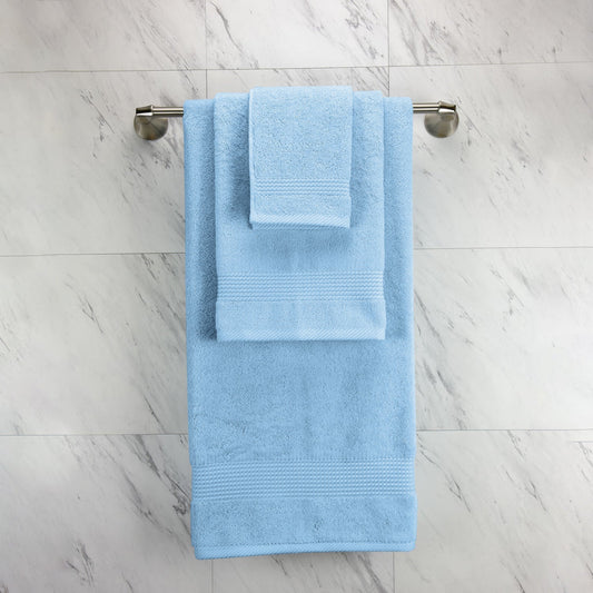 Cotton Home Ultimate Towel Collection - 8 Piece Bundle Sky Blue