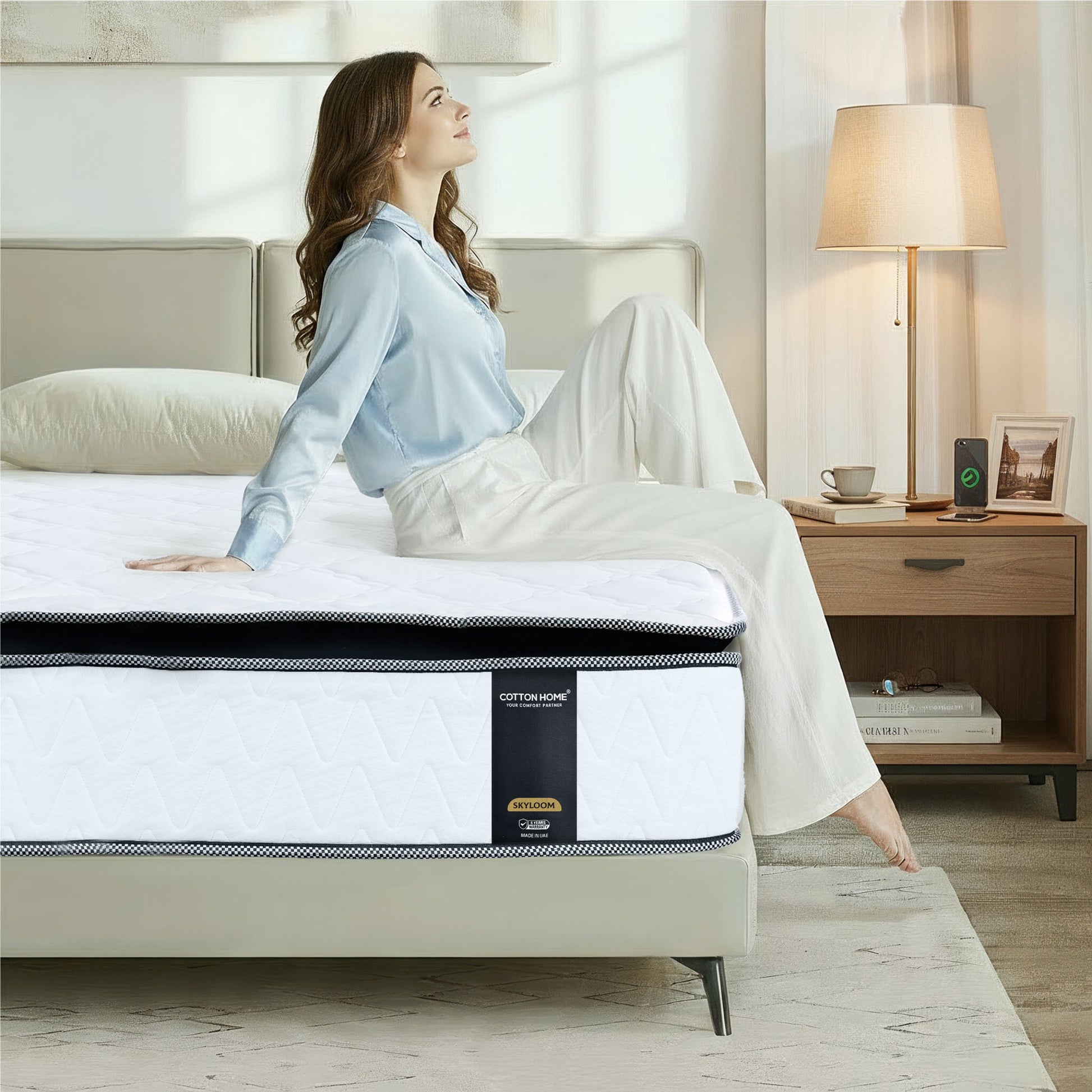 Cotton Home Skyloom Bonnel Spring Pillow Top Mattress Single