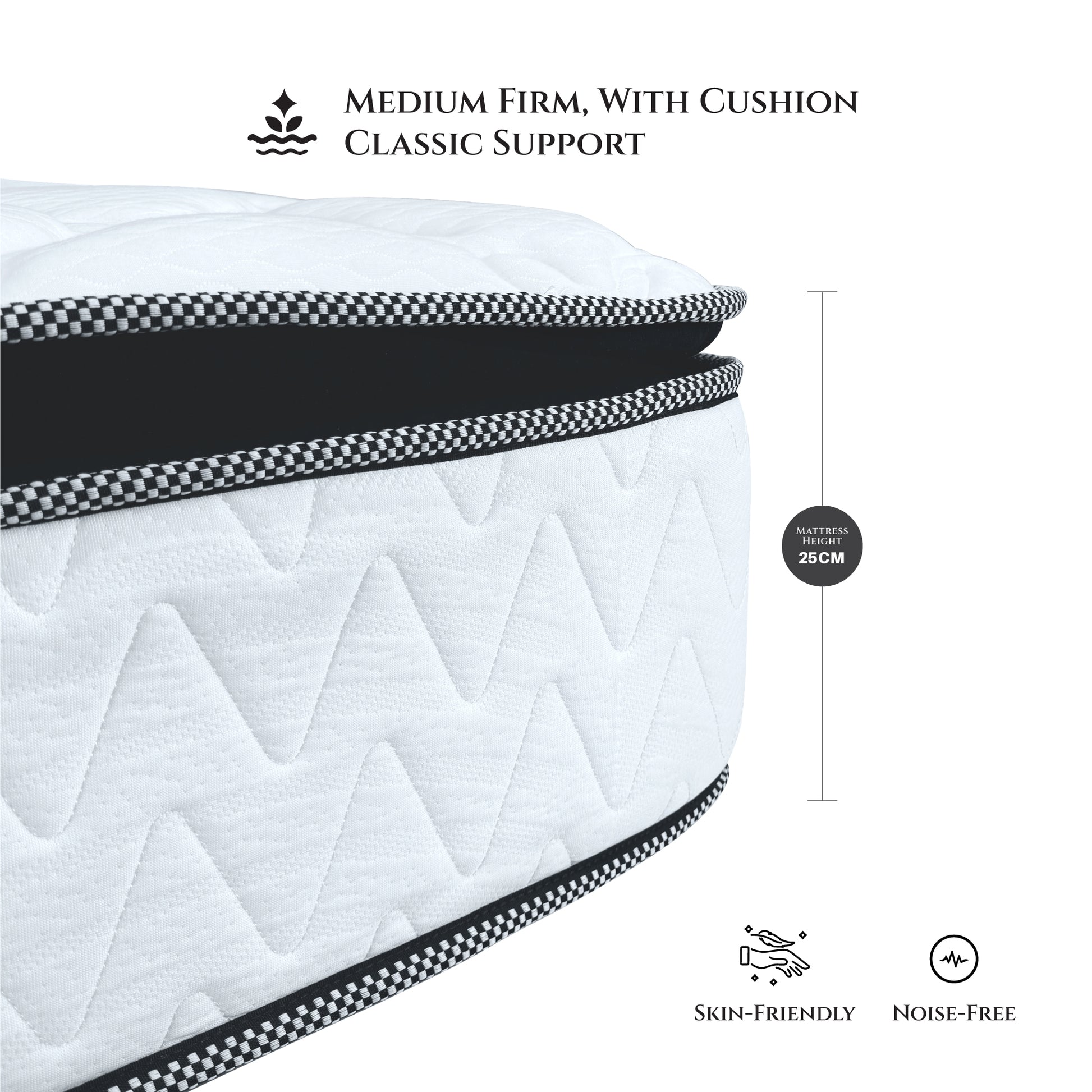 Cotton Home Skyloom Bonnel Spring Pillow Top Mattress Single