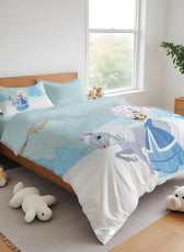Kids Duvet Cover Set - 4 Pc - Snow Princes Print 160x220cm | Cotton Home - Cotton Home