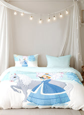 Kids Duvet Cover Set - 4 Pc - Snow Princes Print 160x220cm | Cotton Home - Cotton Home