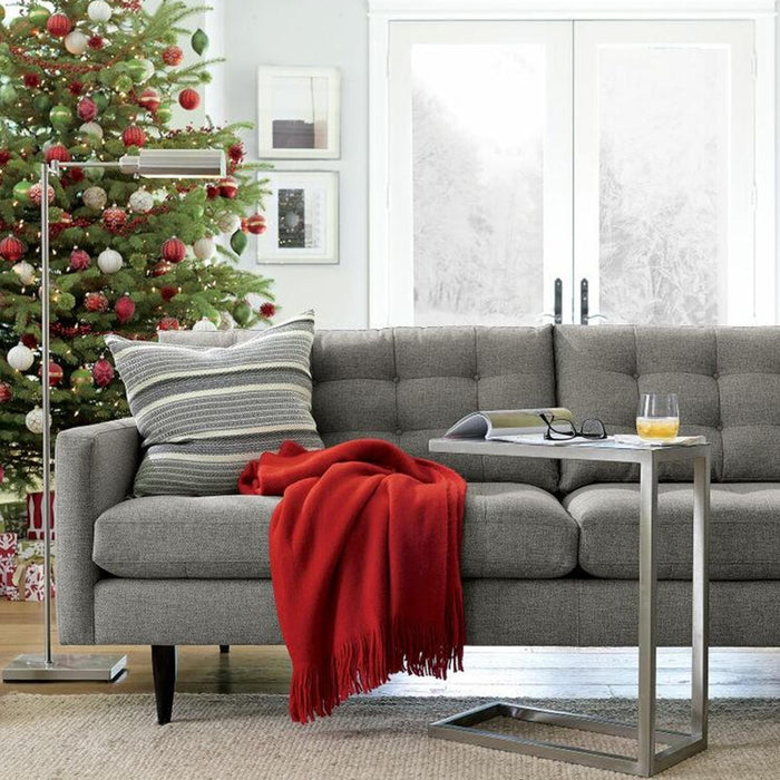 2 Seater Fabric Grey Tufted Sofa