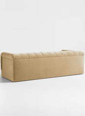 Sunny Velvet 3-Seater Tufted Sofa - 239cm Luxurious Comfort & Style - Cotton Home