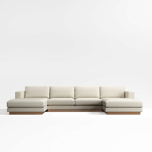 Tidal Double Chaise Fabric Sectional Sofa  Luxury Seating by Cotton Home - Cotton Home