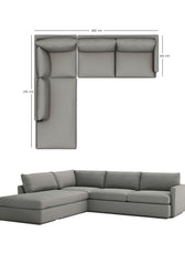 Lounge Left Arm Sectional Sofa - Cotton Home