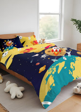 Kids Duvet Cover Set - 4 Pc - Space Print 160x220cm | Cotton Home - Cotton Home