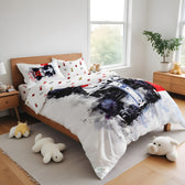 Kids Duvet Cover Set - 4 Pc - Sports Car Print 160x220cm | Cotton Home