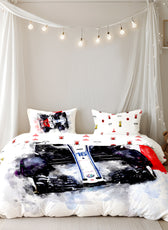 Kids Duvet Cover Set - 4 Pc - Sports Car Print 160x220cm | Cotton Home - Cotton Home