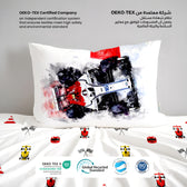 Kids Duvet Cover Set 3 Pcs - Sports Car Print | 135x220cm | Microfiber | Cotton Home