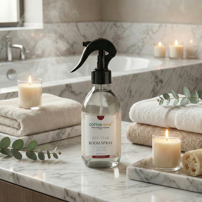 Red Teak Bedding & Room Spray – Dual-Use Air & Fabric Freshener (250ml)