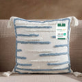 Boho Handcrafted Throw Pillow 45x45cm Filled Cushion with Stripe Design