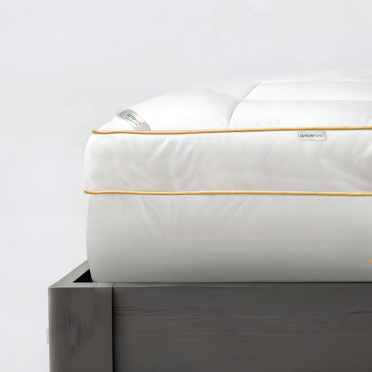 Royal Angler Mattress Topper Premium Cotton 300TC with Fitted Sheet Style Deep Pockets