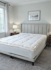 Royal Angler Mattress Topper Premium Cotton 300TC with Fitted Sheet Style Deep Pockets