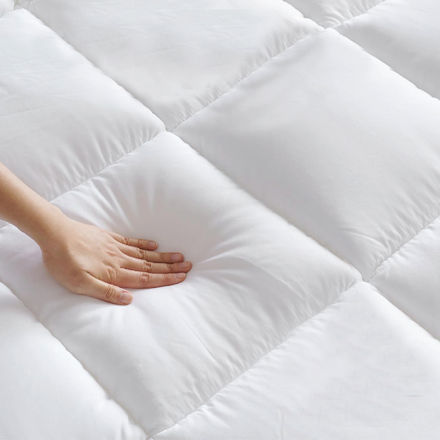 Royal Angler Mattress Topper 200X200 Premium Cotton 300TC with Fitted Sheet Style