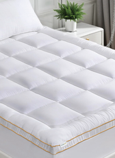 Royal Angler Mattress Topper Premium Cotton 300TC with Fitted Sheet Style Deep Pockets